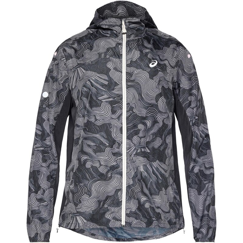 ASICS Tréningová bunda FUJITRAIL sivá / tmavosivá / čierna 68427040