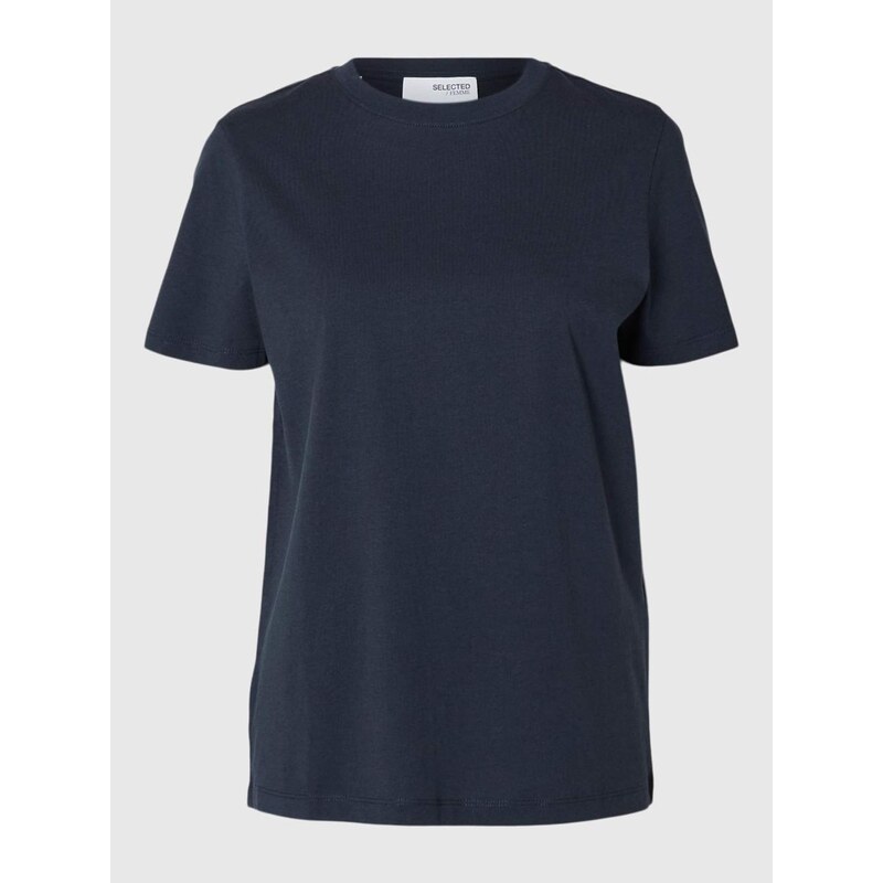 SELECTED Tričko SLFMy Essential námornícka modrá 68430124