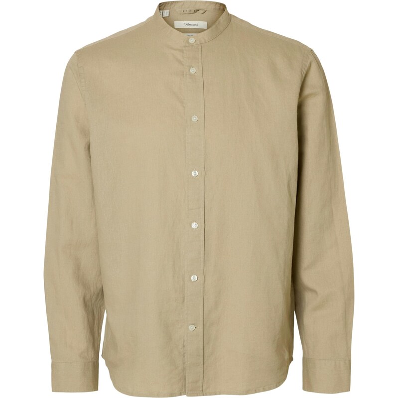 SELECTED Košeľa SLHClay tmavobéžová 68430266