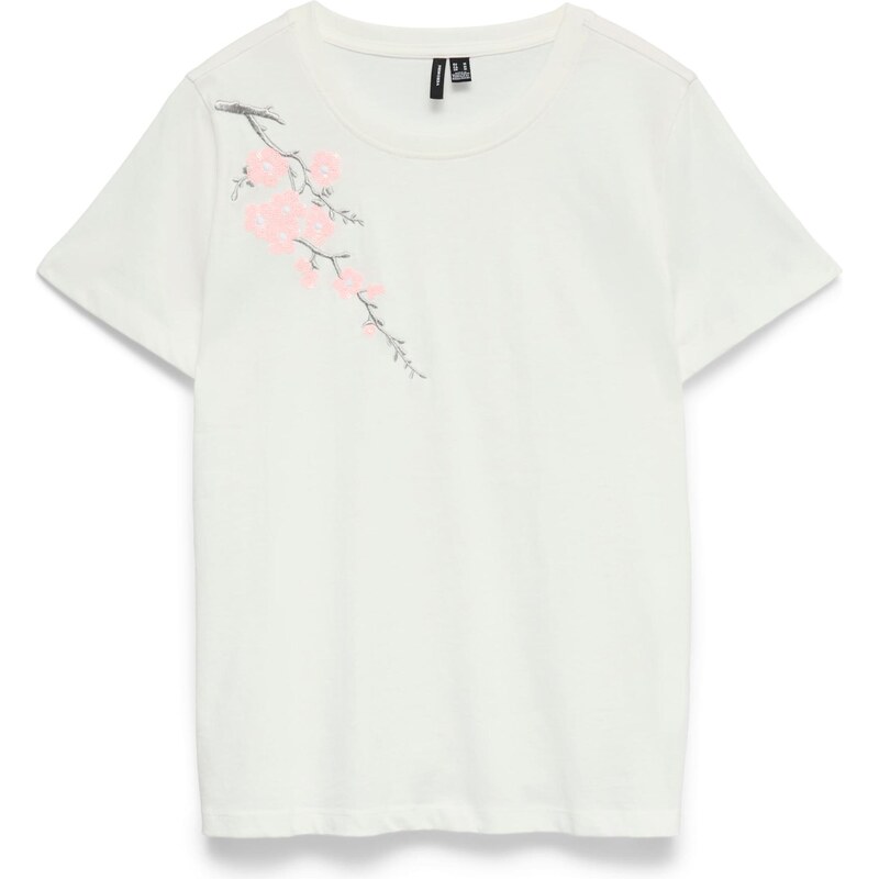 VERO MODA Tričko sivá / ružová / biela 68427251