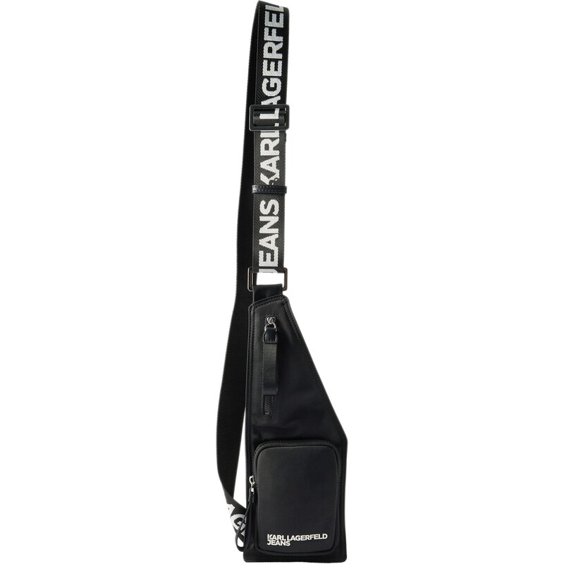 KARL LAGERFELD JEANS Taška cez rameno čierna / biela 68427276