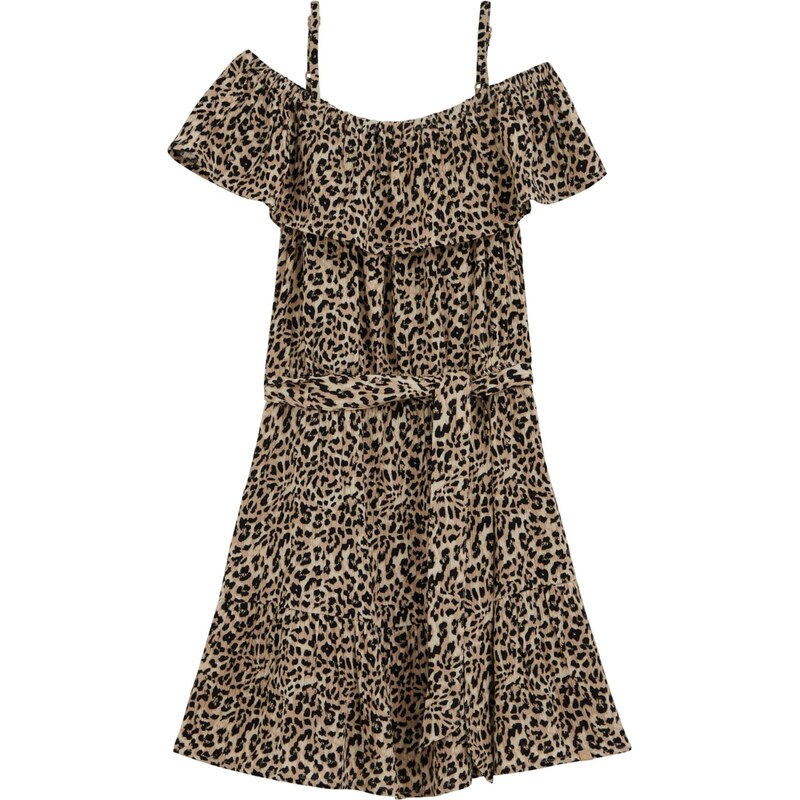 WE Fashion Šaty svetlohnedá / čierna 68427308