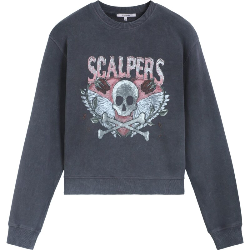 Scalpers Mikina sivá / tmavosivá 68427332