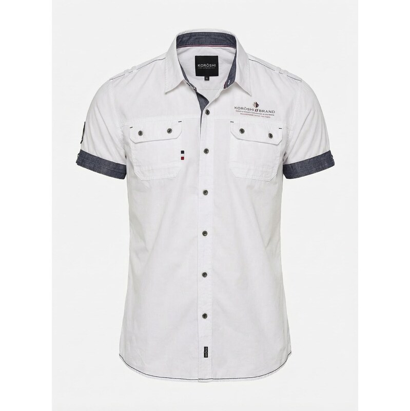KOROSHI Košeľa námornícka modrá / biela 68427357