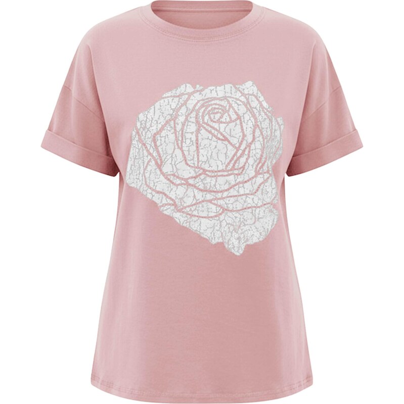 Imily Bela Tričko ružová / biela 68427492