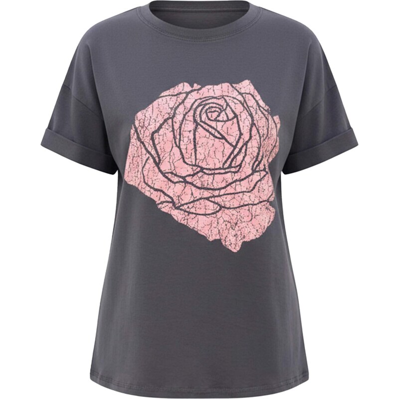 Imily Bela Tričko tmavosivá / ružová 68427498