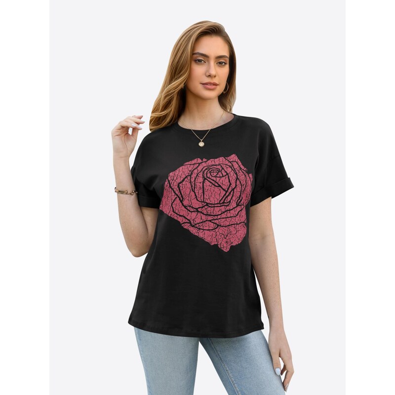 Imily Bela Tričko burgundská / čierna 68427501