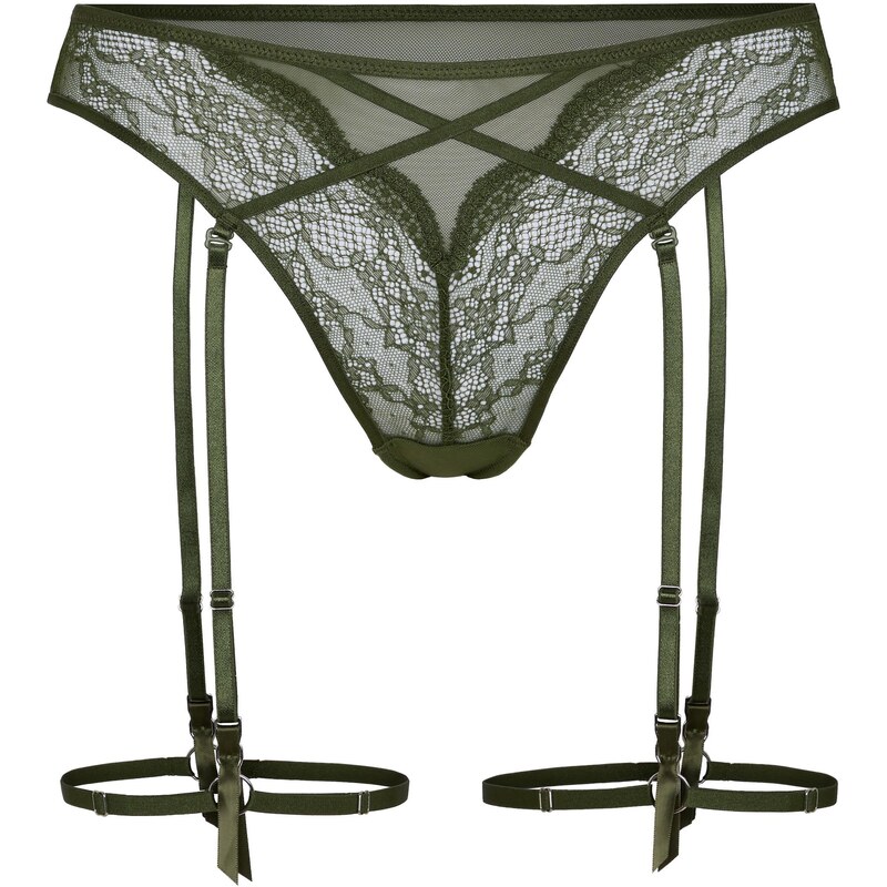 Hunkemöller Tangá Isabelle tmavozelená 68427542