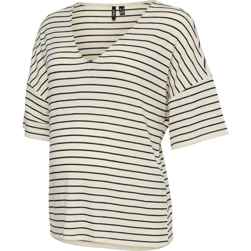 Vero Moda Maternity Tričko VMMHOLLI krémová / čierna 68427590