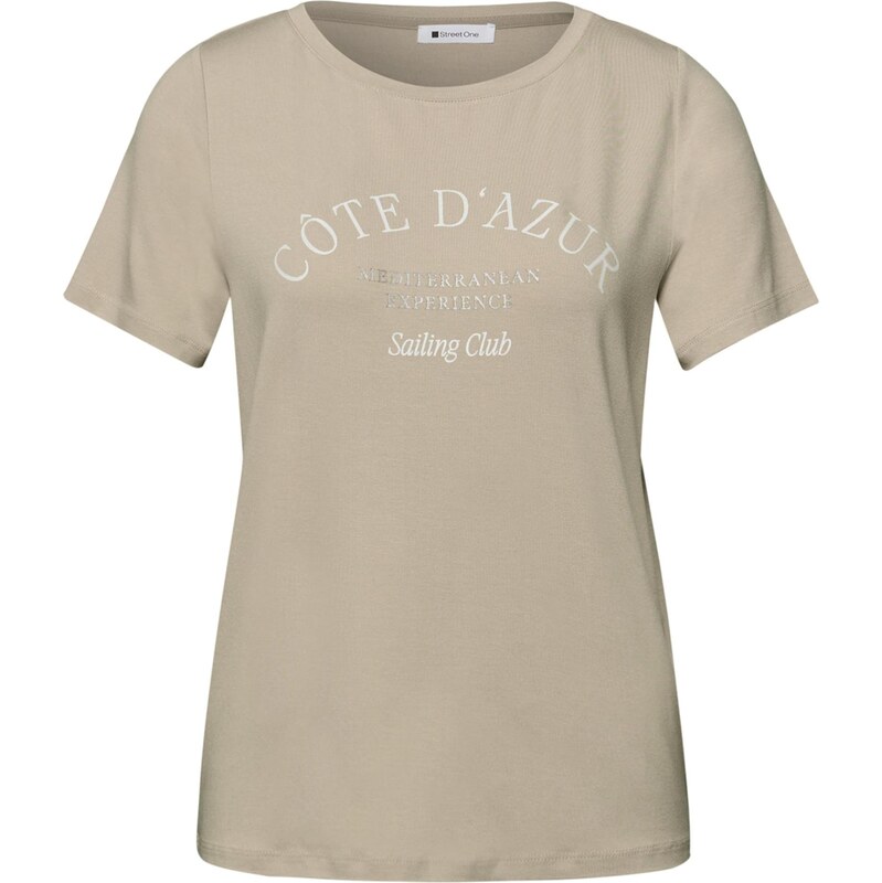 STREET ONE Tričko béžová / biela 68427593