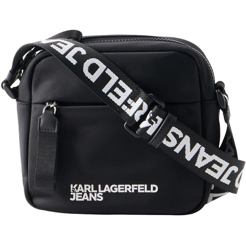 KARL LAGERFELD JEANS Taška cez rameno čierna / biela 68427622