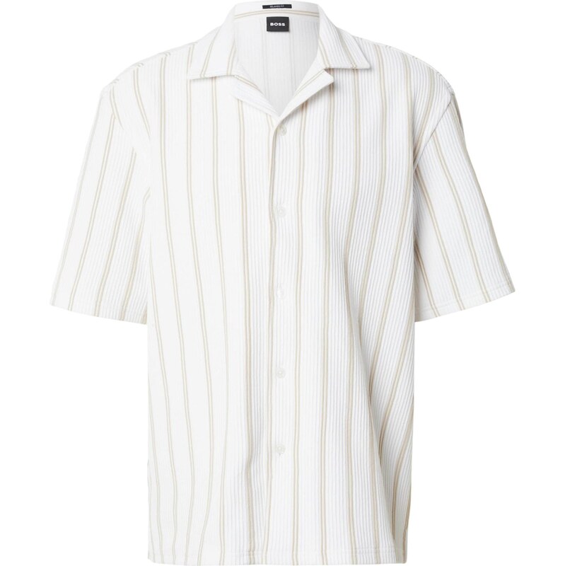 BOSS Košeľa farba ťavej srsti / biela 68427686