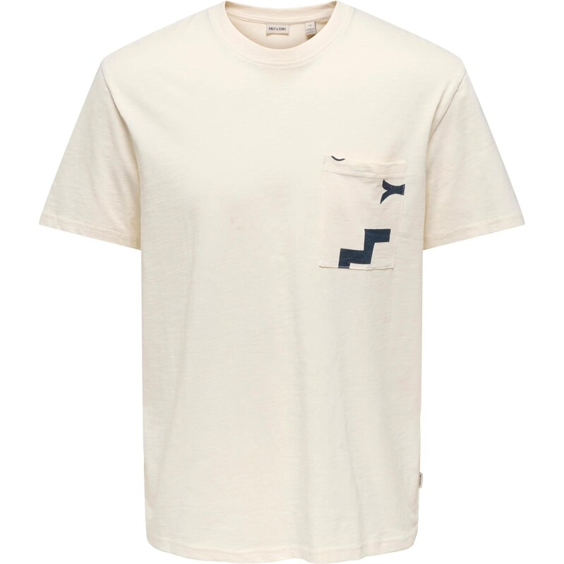 Only & Sons Tričko ONSPERRY tmavomodrá / vaječná škrupina 68427768