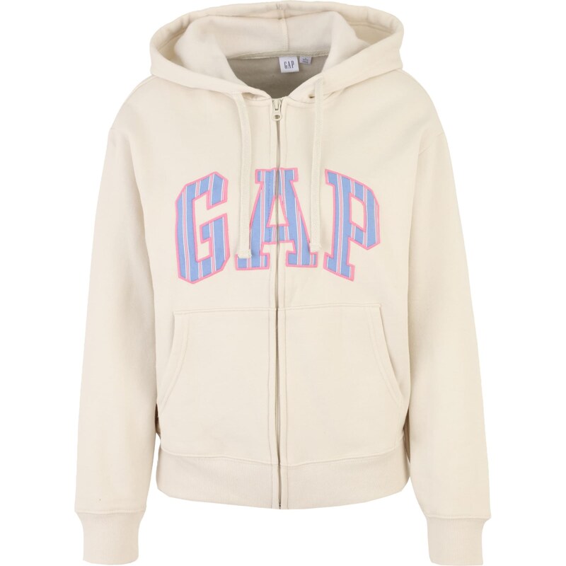 Gap Tall Tepláková bunda HERITAGE svetlobéžová / azúrová / 68427740