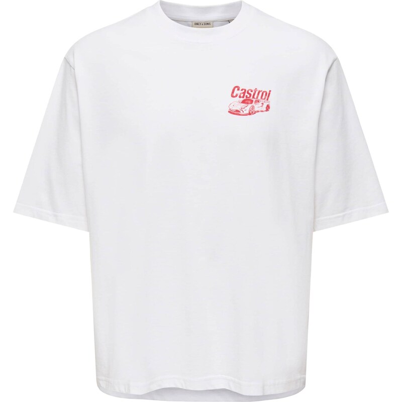 Only & Sons Tričko ONSCASTROL červená / biela 68427770