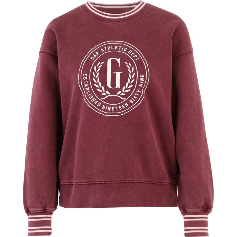 Gap Petite Mikina tmavočervená / biela 68427804