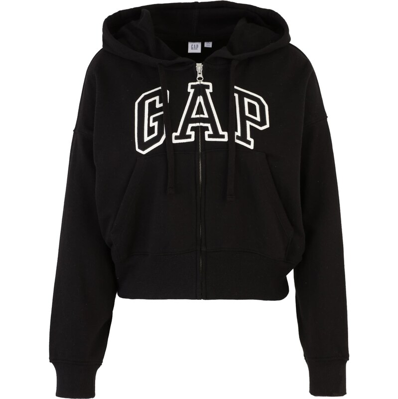 Gap Petite Tepláková bunda HERITAGE čierna / biela 68427833