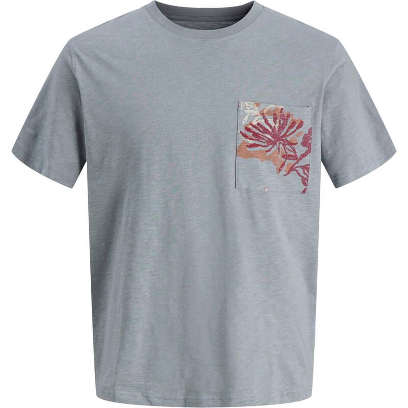 JACK & JONES Tričko JORMONTAUK pastelovo modrá / homárová / burgundská 68427836