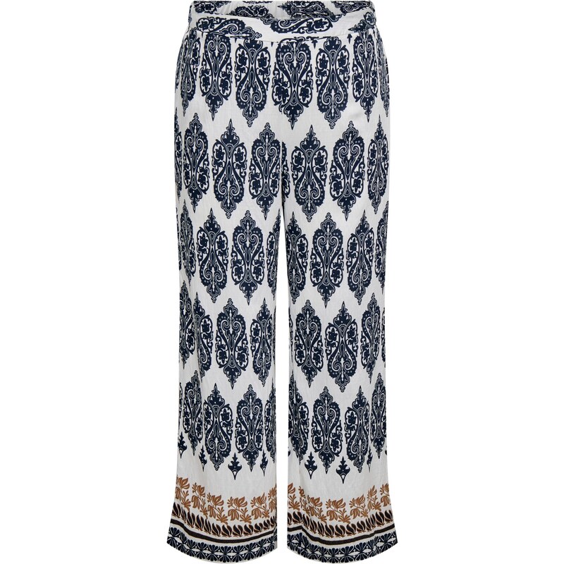 ONLY Carmakoma Nohavice CARHavana hnedá / čierna / biela 68427839