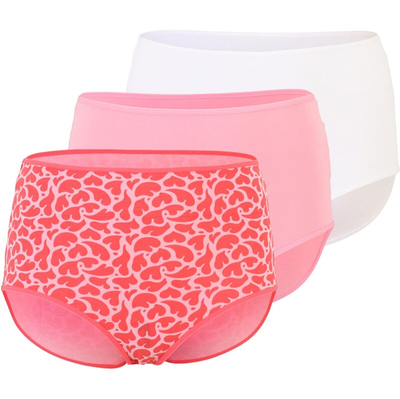 E-shop Ulla Popken Nohavičky ružová / červená / biela