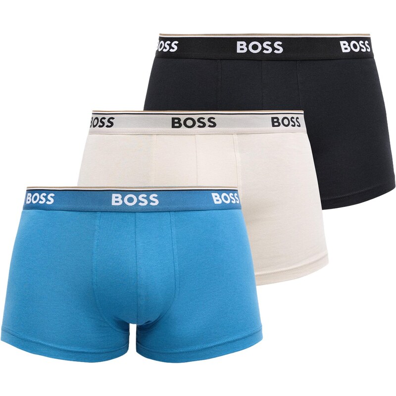 BOSS Boxerky krémová / kráľovská modrá / čierna / biela 68427862