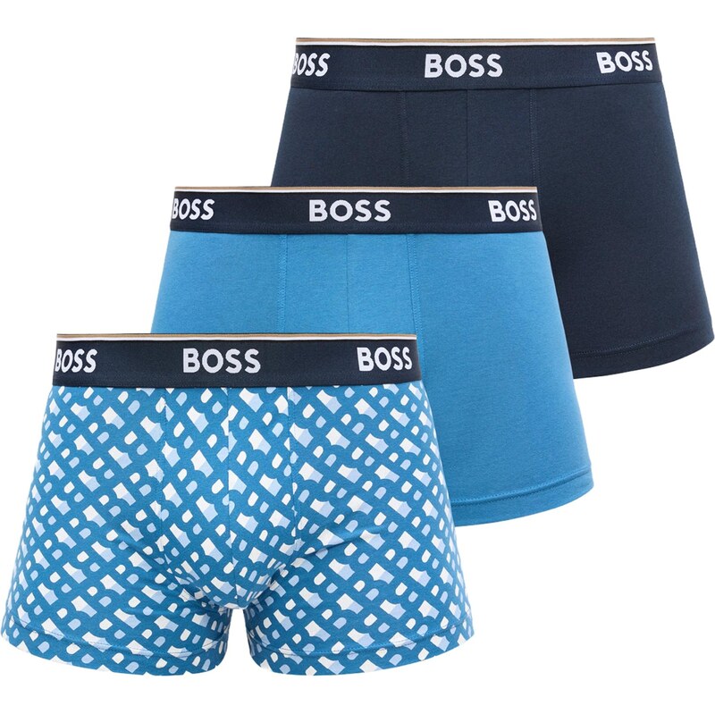 BOSS Boxerky Power modrá / námornícka modrá / svetlomodrá / biela 68427873