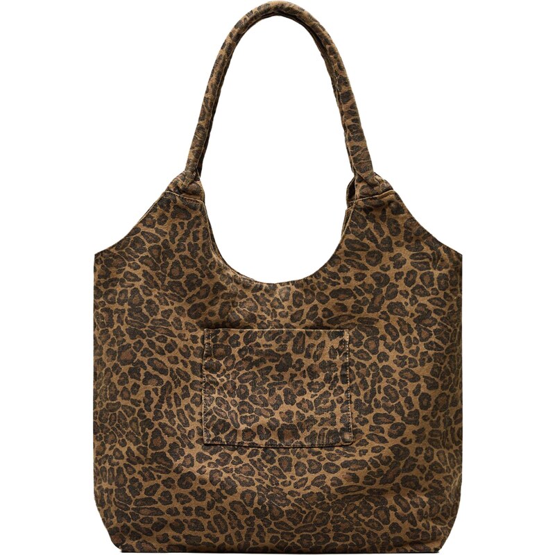 Bershka Shopper čokoládová / mokka / čierna 68427882