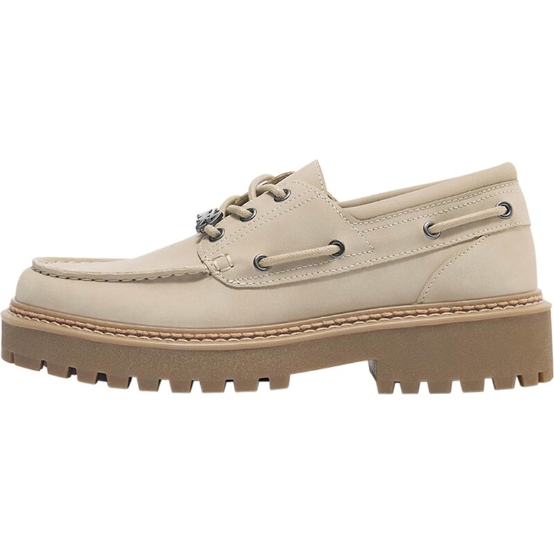 Pull&Bear Šnurovacie topánky NAUTICO STWD béžová 68427988