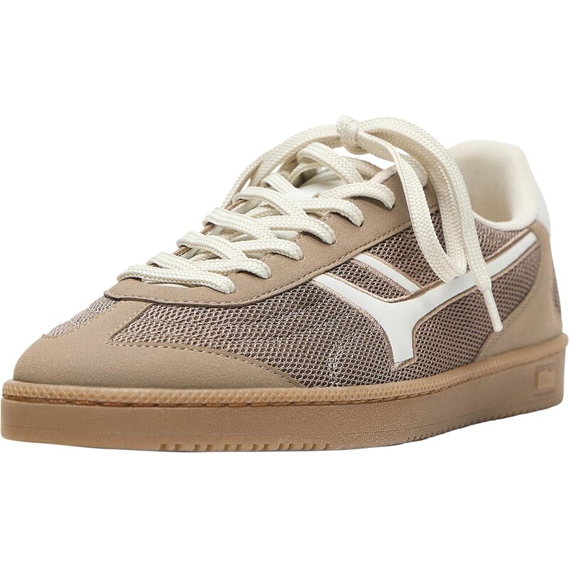 Pull&Bear Nízke tenisky svetlohnedá / biela 68427969