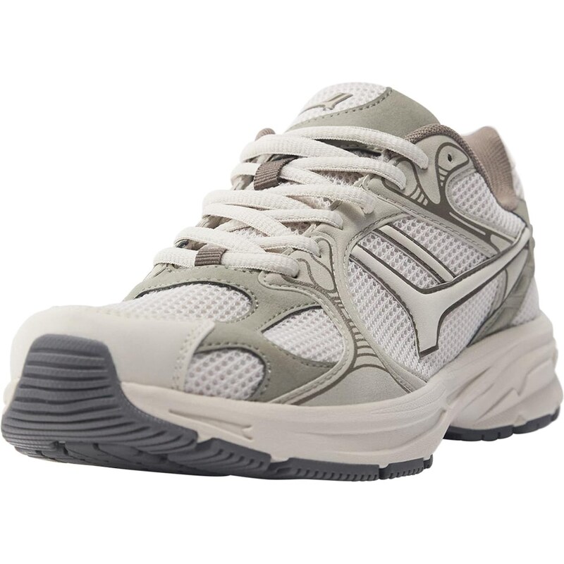 Pull&Bear Nízke tenisky nebielená / olivová 68427979