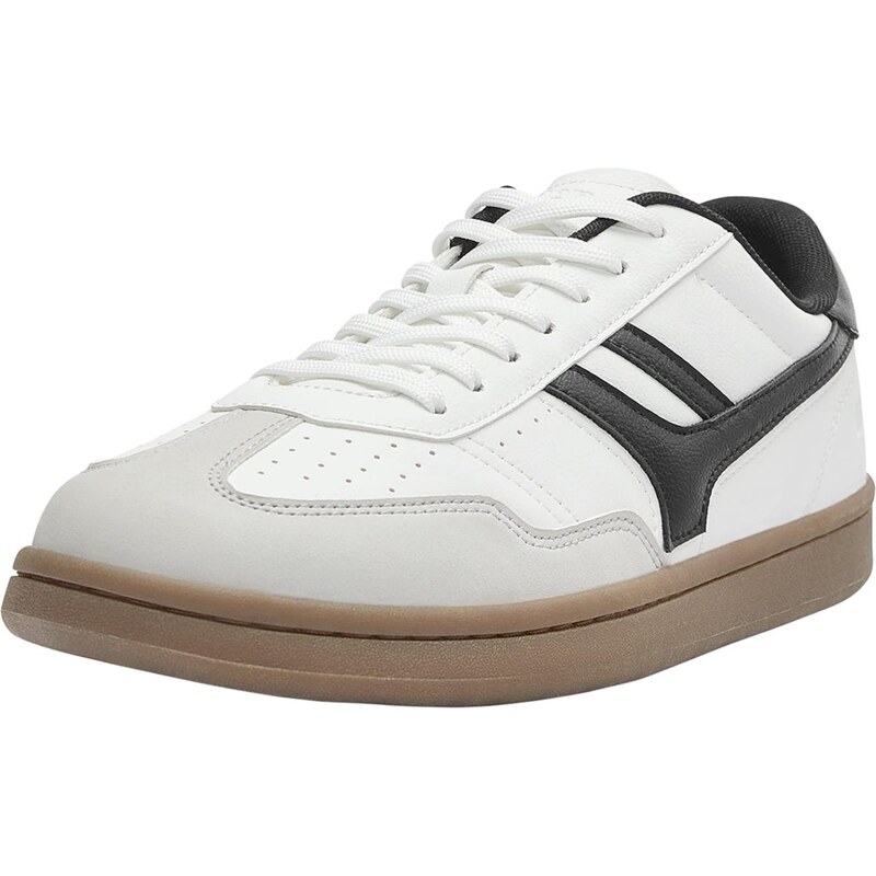 Pull&Bear Nízke tenisky svetlosivá / čierna / biela 68427974