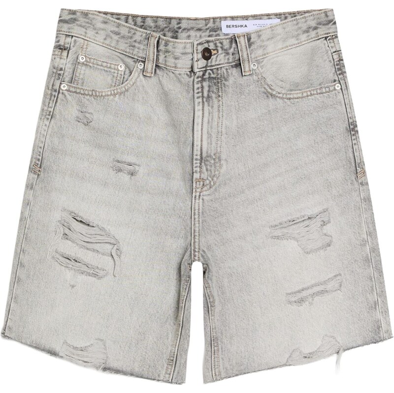 Bershka Džínsy sivý denim 68428005