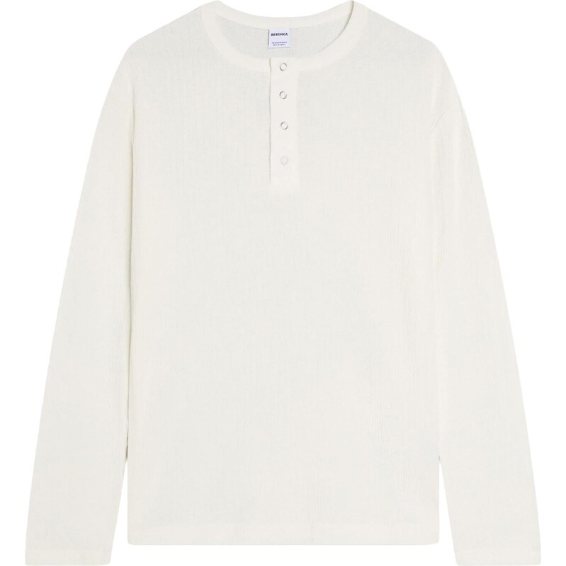 Bershka Tričko šedobiela 68428026