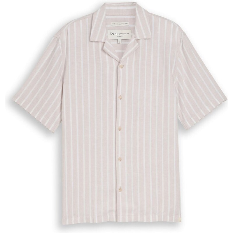 TOM TAILOR DENIM Košeľa tmavošedá / biela 68428098