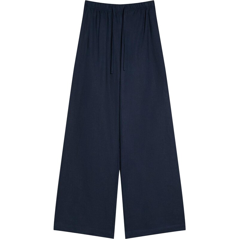 Bershka Nohavice námornícka modrá 68428087