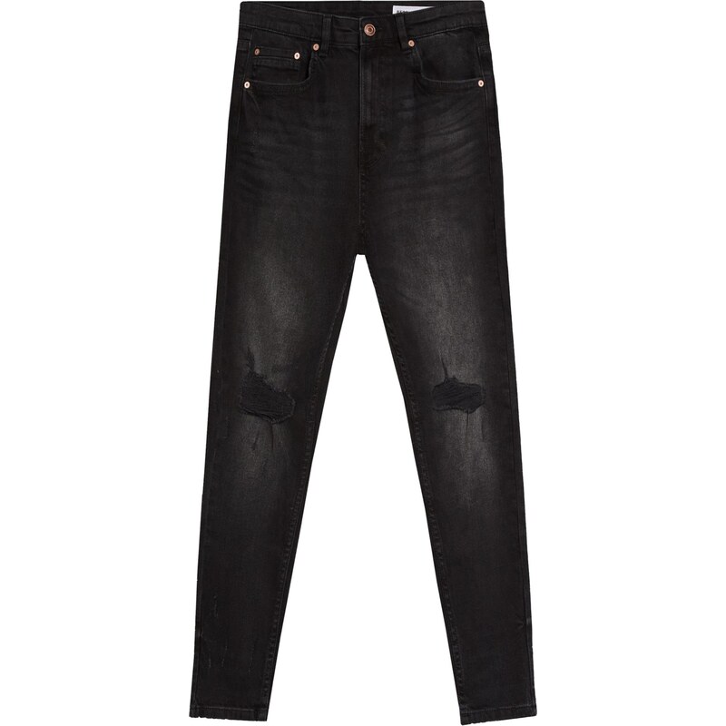 Bershka Džínsy čierny denim 68428134