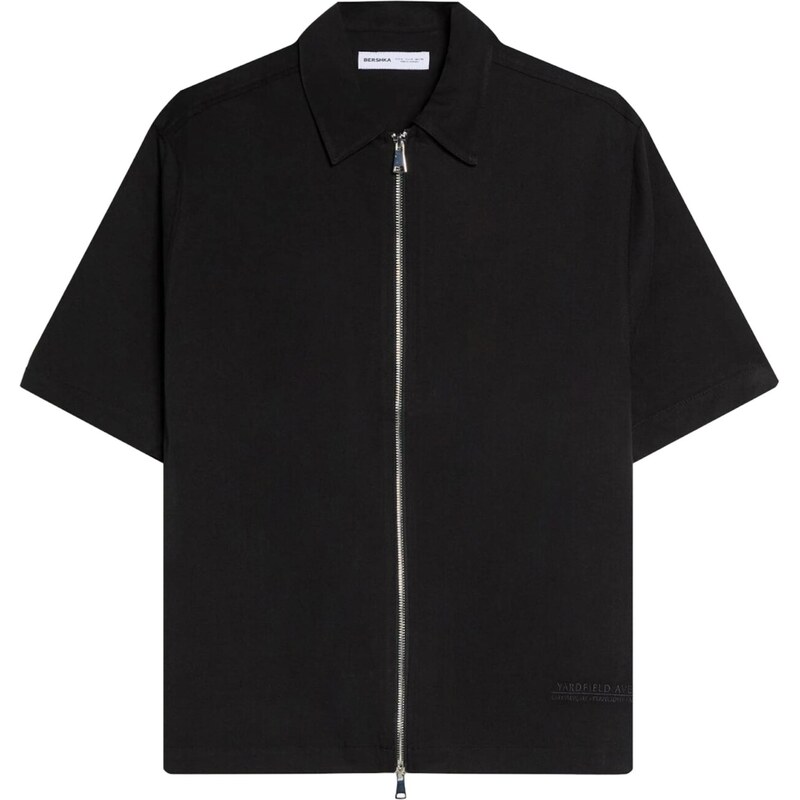 Bershka Košeľa čierna 68428141