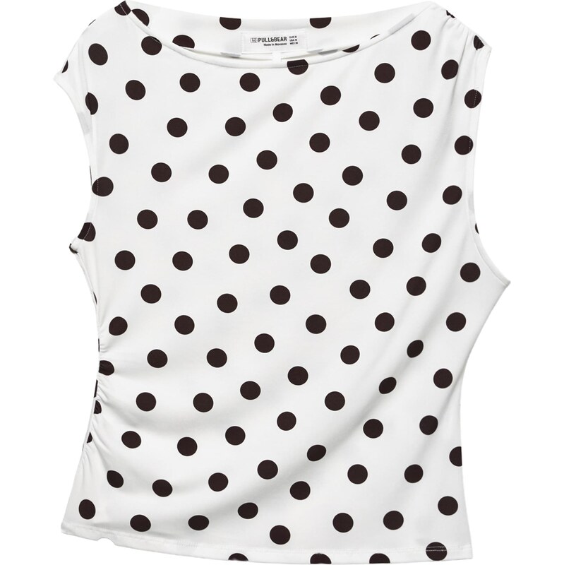 Pull&Bear Tričko čierna / biela 68428179