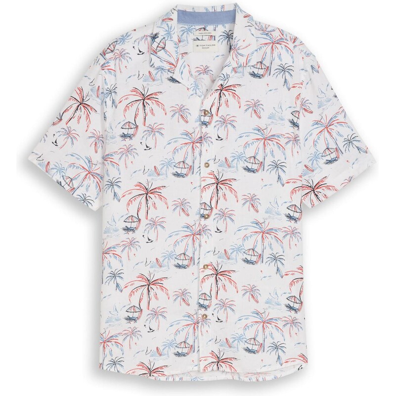 TOM TAILOR Košeľa svetlomodrá / červená / čierna / biela 68428207