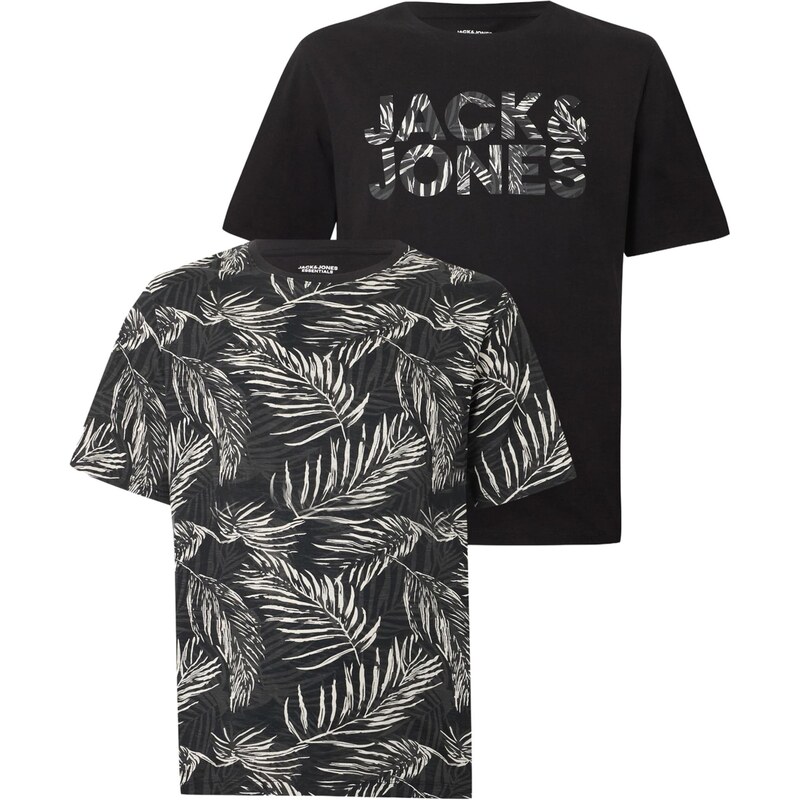 JACK & JONES Tričko JJEJEFF tmavosivá / čierna / biela 68428235