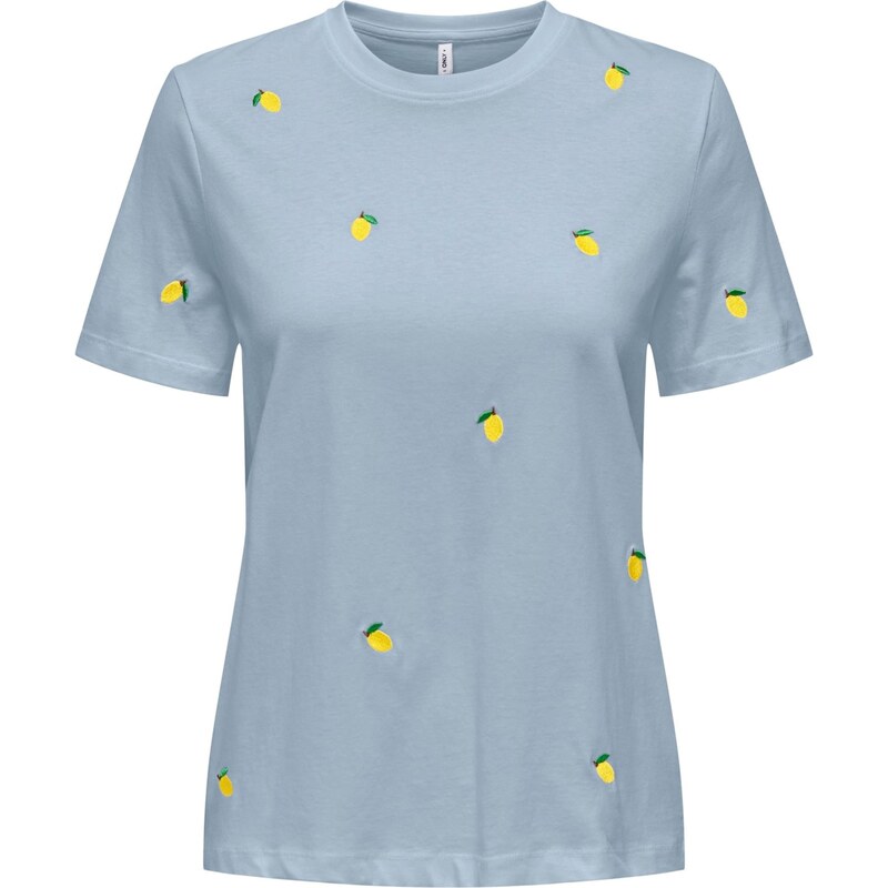 ONLY Tričko ONLKETTY modrosivá / hnedá / žltá / zelená 68428291