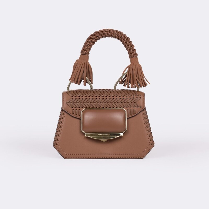 CROMIA OASI ZARIEL kožená kabelka oriešková 68428544