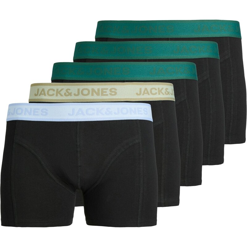JACK & JONES Boxerky JACWESLEY piesková / svetlomodrá / tmavozelená / 68430179