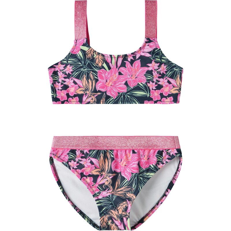 NAME IT Bikiny NKFZERIA tmavomodrá / svetlozelená / oranžová / 68430357