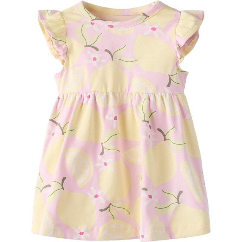 NAME IT Šaty NBFFILUAZ pastelovo žltá / olivová / staroružová / biela 68430412