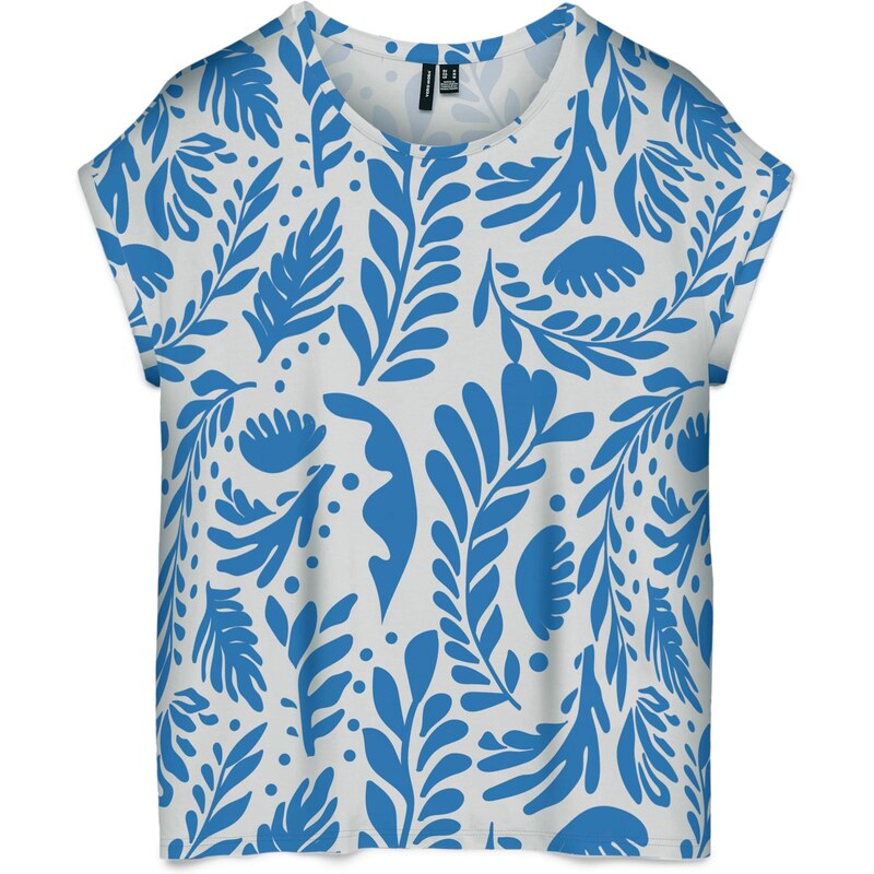 VERO MODA Tričko VMAva azúrová / biela 68430439