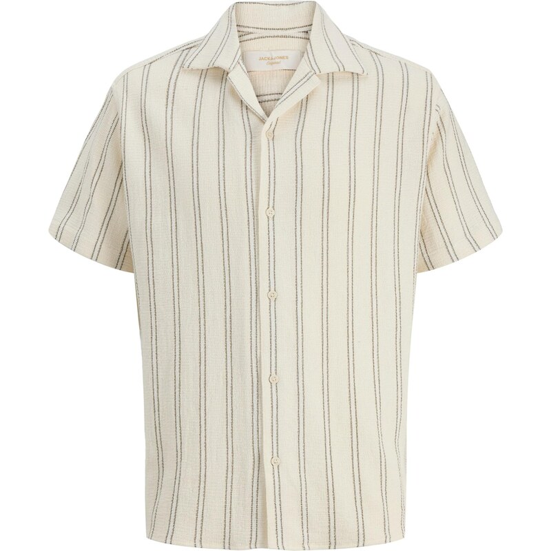 JACK & JONES Košeľa JORCOBA krémová / čierna 68430465