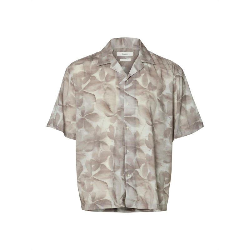 SELECTED Košeľa SLHAIR čokoládová / vaječná škrupina 68430482