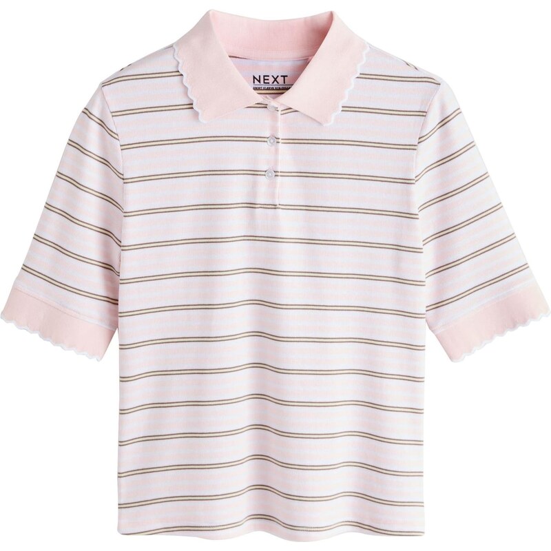 Next Tričko hnedá / svetložltá / ružová / biela 68430522