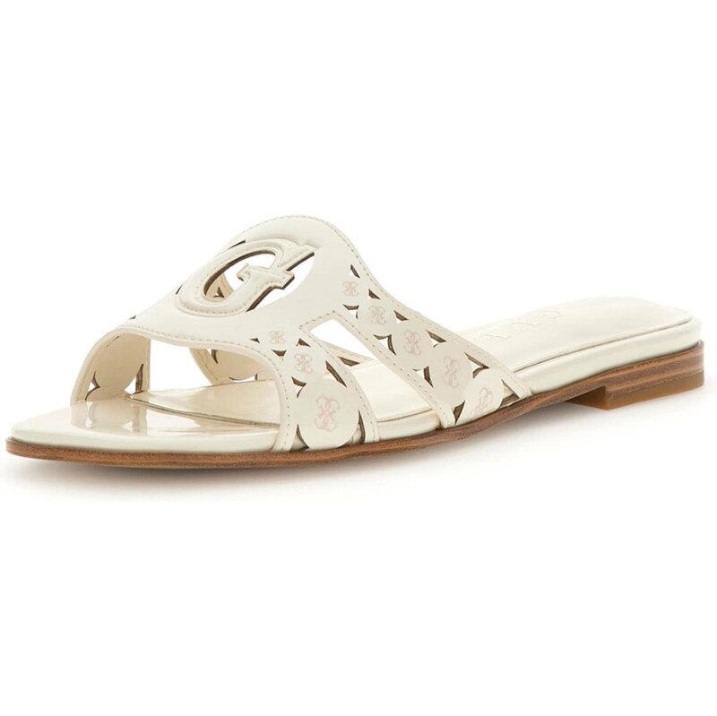 GUESS Šľapky Ciesta krémová 68430533